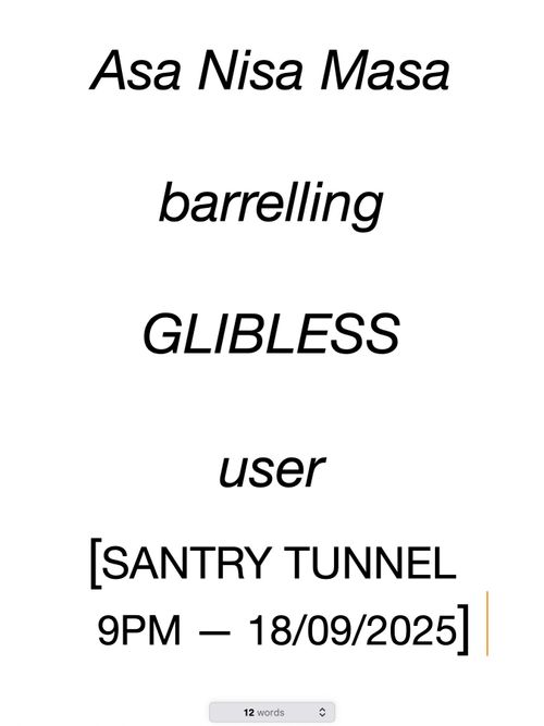Santry Tunnel Gig