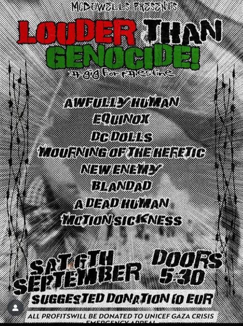 Louder than Genocide fundraiser gig